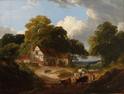 Scéna na dvoře od Robert Ladbrooke