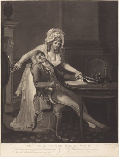 Úplněk medového měsíce od Robert Laurie after Francis Wheatley