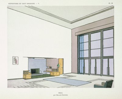 Hall, z „Repertoáru moderního vkusu“, vydaného v roce 1929 od Robert Mallet Stevens