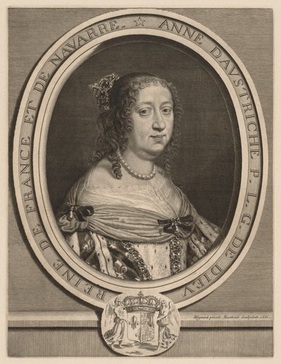 Anna Rakouská, královna Francie, 1660. od Robert Nanteuil