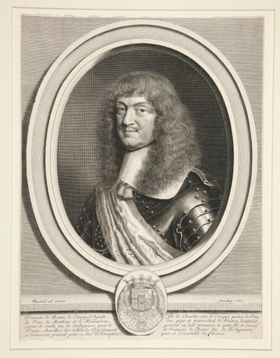 Francois de Bonne, Le Mar?chal de Cr?qui, duc de Lesdigui?res (maršál Cr?qui, vévoda z Lesdigui?res) (1624-1687) od Robert Nanteuil