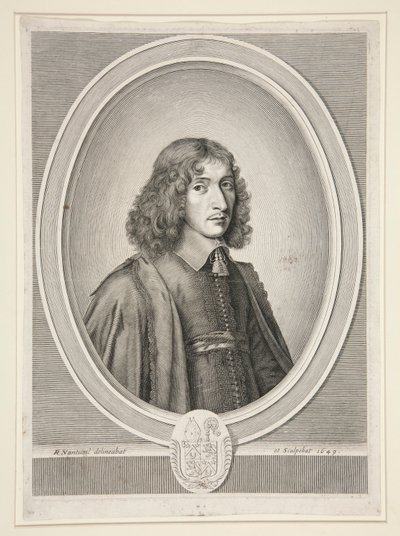François Mol?, opat? ze Sainte-Croix de Bordeaux, poté Ma?tre des Requ?tes (opat ze Sainte-Croix z Bordeaux, poté mistr žádostí) (1625-1712) od Robert Nanteuil