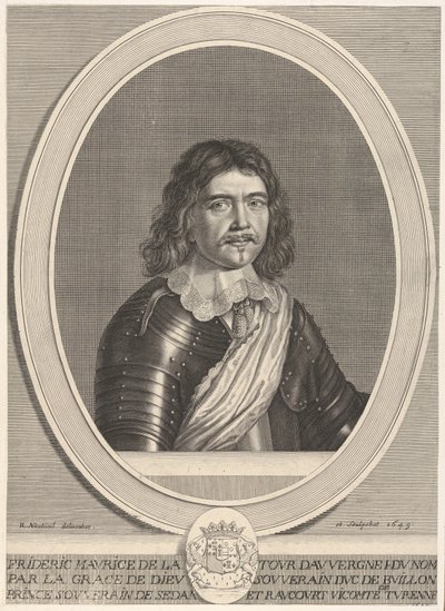 Frédéric-Maurice de la Tour dAuvergne, vévoda z Bouillonu, 1649. od Robert Nanteuil