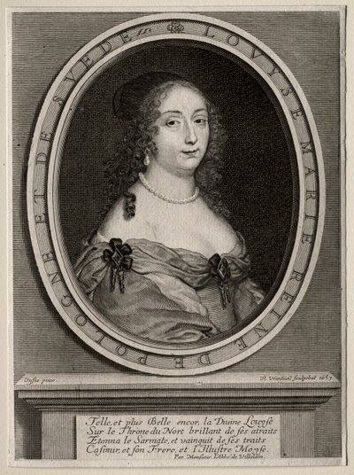 Marie Louise de Gonzague, polská královna, 1653. od Robert Nanteuil