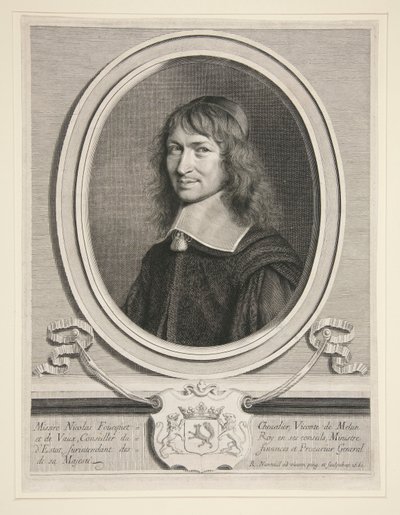 Nicholas Fouquet (Foucquet), vikomt z Melun a z Vaux od Robert Nanteuil