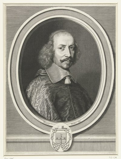 Portrét kardinála Mazarina, 1655 od Robert Nanteuil