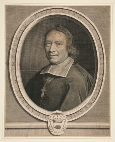 Portrét Jeana de Maupeou, biskupa a hraběte z Chalons-sur-Saone od Robert Nanteuil