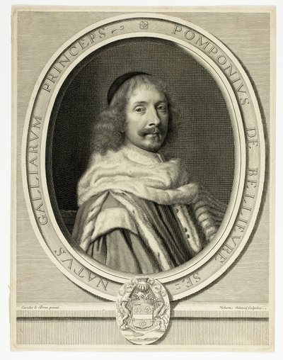 Portrét Pompone de Bellièvre od Robert Nanteuil