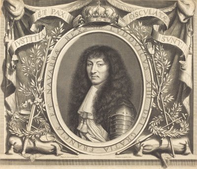 Ludvík XIV od Robert Nanteuil after Nicolas Mignard