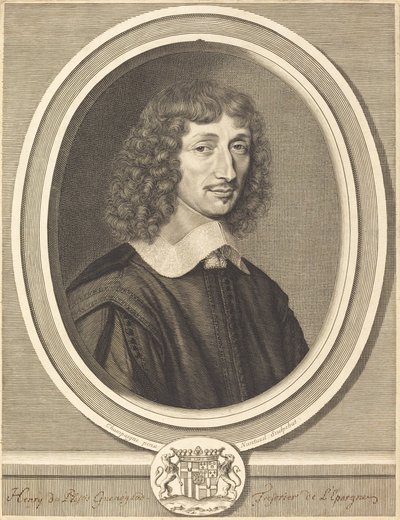 Henri de Guenegaud od Robert Nanteuil after Philippe de Champaigne