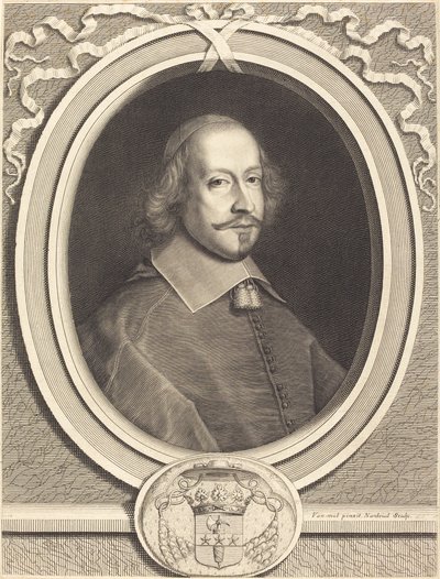 kardinál Jules Mazarin od Robert Nanteuil after Pieter van Mol