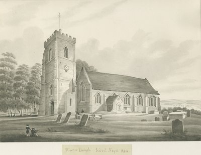 Kinver Church: sépiová kresba od Robert Noyes