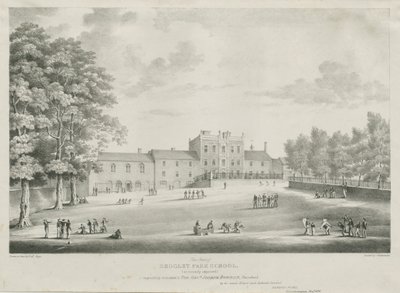 Škola Sedgley Park: rytina, listopad 1838 (tisk) od Robert Noyes
