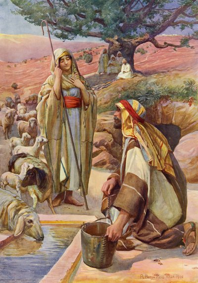 Rachel At The Well (barevné lito) od Robert Payton Reid
