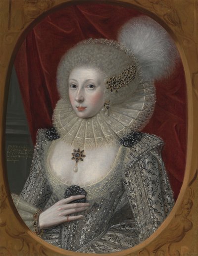 Portrét ženy, možná Elizabeth Pope (asi 1585; žijící 1624) od Robert Peake the elder