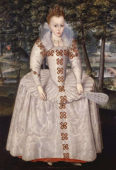 Princezna Alžběta (Alžběta Česká, "Zimní královna"), 1596-1662, sedm let. od Robert Peake the elder