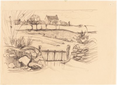 Brána k farmě, Pont-Aven od Robert Polhill Bevan
