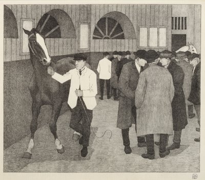 Obchodníci s koňmi v Barbicanu, 1921 od Robert Polhill Bevan