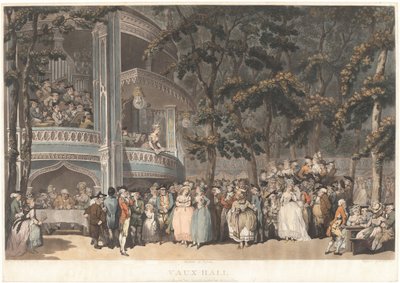 Vauxhall Gardens od Robert Pollard and Francis Jukes after Thomas Rowlandson, published by John Raphael Smith