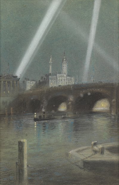 Válečné světlomety nad London Bridge od Robert Randoll