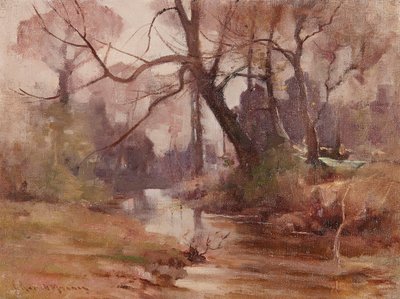 Tichá mýtina u řeky (olej na plátně) od Robert Russell MacNee