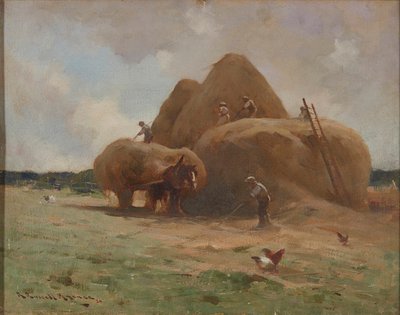 Sběr sena (olej na plátně) od Robert Russell MacNee
