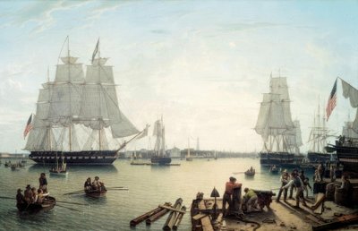 Bostonský přístav od Robert Salmon