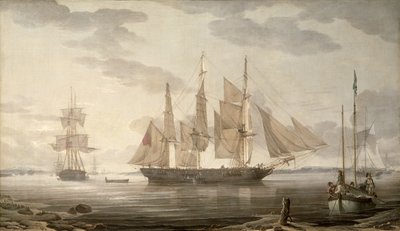 Lodě v přístavu, 1805 od Robert Salmon