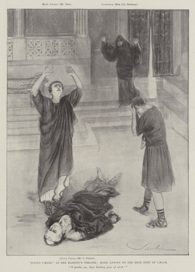 Julius Caesar, v Divadle Jejího Veličenstva, Mark Antony u Mrtvého těla Caesara od Robert Sauber