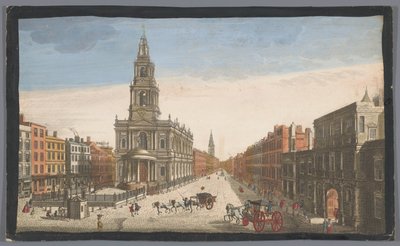 Pohled na Somerset House a kostel Saint Mary-le-Strand v Londýně Pohled na Somerset House s kostelem St. Marys ve Strand London (titul na objektu) Londýn (název série) od Robert Sayer