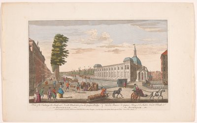 Gezicht op de Beurs te Rotterdam Pohled na Exchange the South and North Blaak pořízený z Gaapers Bridge (titul na objektu) Holandsko (název série) od Robert Sayer