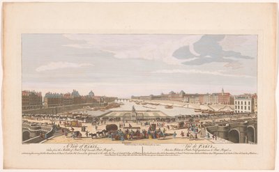 Pohled na Pont Neuf přes řeku Seinu v Paříži, při pohledu na Pont Royal Pohled na Paříž ze středu Pont Neuf směrem k Pont Royal (...) (titul na objektu) Paris (název série) od Robert Sayer