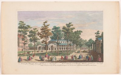 Pohled na rotundu v Ranelagh Gardens v Londýně Pohled na Rotundo, Dům a zahrady atd. v Ranelagh (název na objektu) Ranelagh Gardens a Vauxhall Gardens (název série) od Robert Sayer
