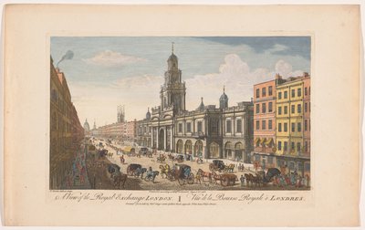Pohled na Royal Exchange v Londýně Pohled na Royal Exchange London (název na objektu) Londýn (název série) od Robert Sayer