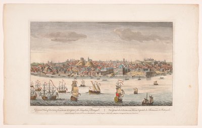 Pohled na město Lisabon Celkový pohled na město Lisabon, hlavní město portugalského království (název na předmětu) Madrid a Lisabon (název série) od Robert Sayer