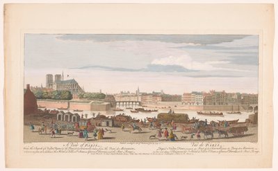 Pohled na město Paříž z Quai de Miramion Pohled na Paříž, od kostela Nostre Dame k Pont de la Tournelle, pořízený z Quai de Miramion (...) (název na objektu) Paris (název série) od Robert Sayer