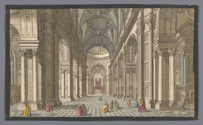 Pohled na interiér katedrály svatého Pavla v Londýně Vnitřní pohled na St. Pauls v Londýně (název na objektu) Londýn (název série) od Robert Sayer