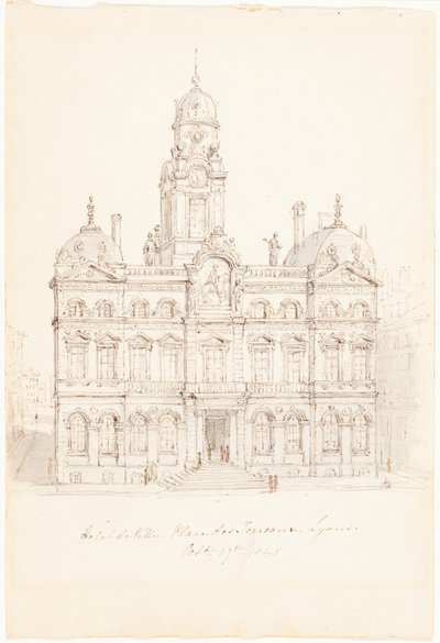 Hôtel de Ville, Place des Terreaux, Lyon od Robert Smirke