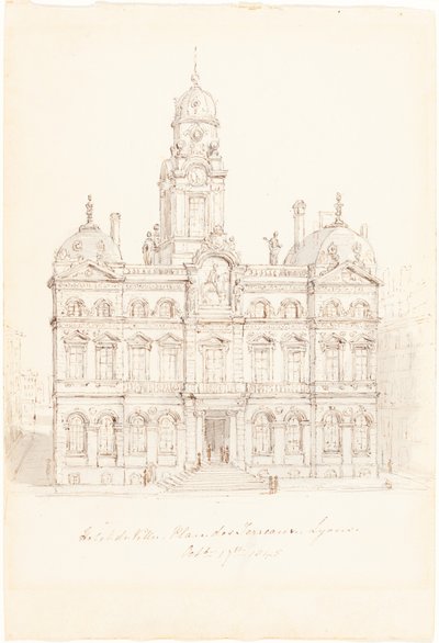 Radnice, Place des Terreaux, Lyons od Robert Smirke