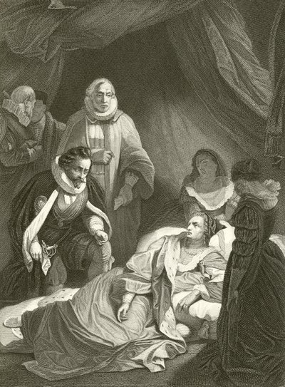 Poslední hodiny královny Alžběty od Robert Smirke