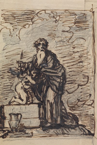 Studie Abraháma zkoušeného Bohem od Robert Smirke