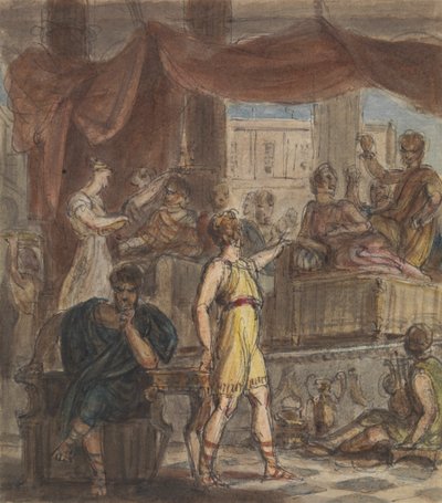 Studie římské banketní scény od Robert Smirke