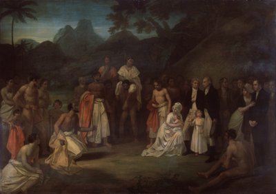 Postoupení Matavi veleknězem z Tahiti od Robert Smirke