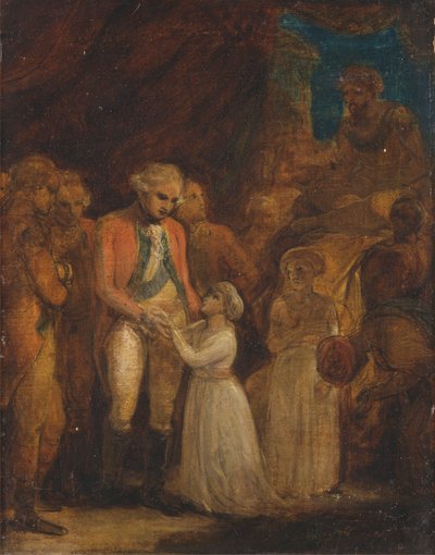 Dva synové Tipu Sahiba, sultána z Mysore, byli předáni jako rukojmí generálu Cornwallisovi od Robert Smirke
