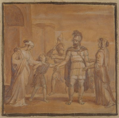 Virgilia a Volumnia se přimlouvají s Coriolanem od Robert Smirke