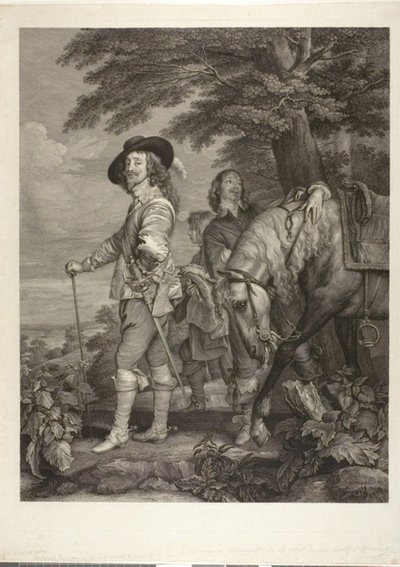 Karel I., anglický král, s Jakubem, 1. vévodou z Hamiltonu od Robert Strange