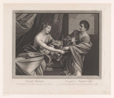 Josefa a Potifarova manželka Josephi Pudicitia / Manželka Josefa a Potifara (titul na předmětu) od Robert Strange