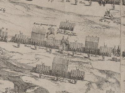 Popis armád koní a nohou Jeho Veličenstva a sira Thomase Fairefaxe; čtrnáctého června 1645 od Robert Streater or Streeter