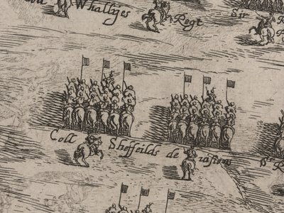 Popis armád koní a nohou Jeho Veličenstva a sira Thomase Fairefaxe; čtrnáctého června 1645 od Robert Streater or Streeter