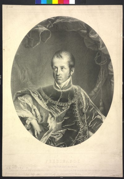 Uherský a český král Ferdinand I. Rakouský císař od Robert Theer